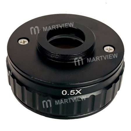 RF4 Interface Diameter 25mm 0.5X C-Mount Adapter Lens for Trinocular Stereo Microscope