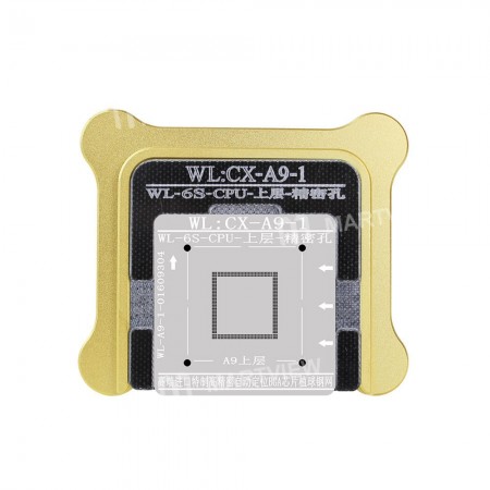 WL High-Quality A9 CPU Upper Tin Plate Steel Net BGA Reballing Stencil with Fixed Plate and Holder for iPhone 6S / 6S Plus