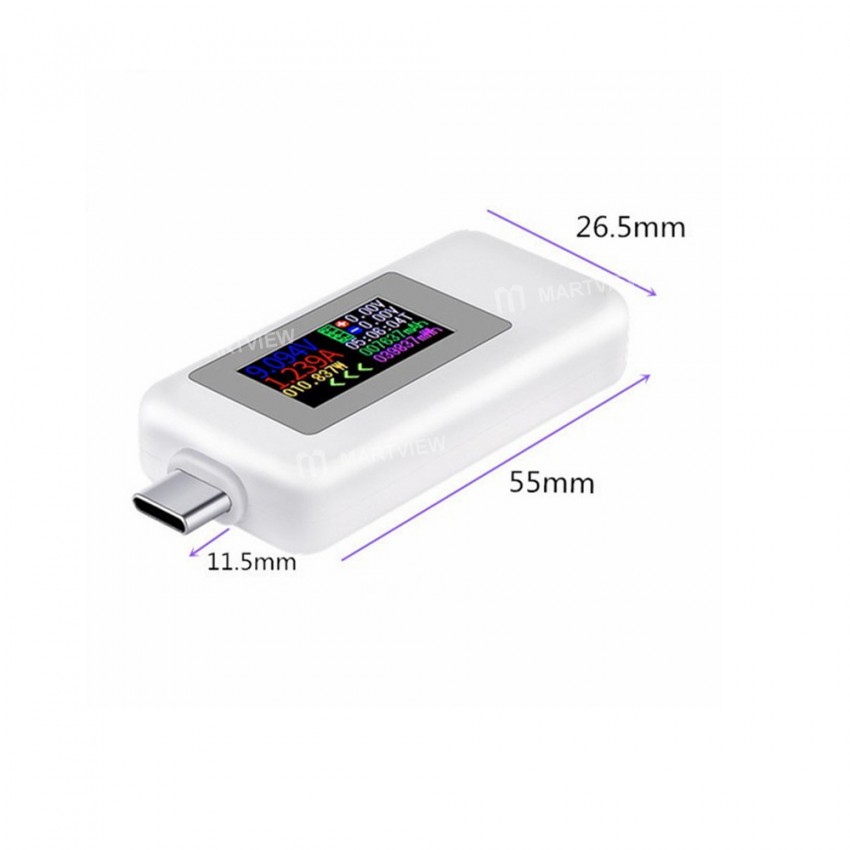 KWS-1902C 10-in-1 DC 4-30V Type-C USB Bidirectional Current and Voltage Tester