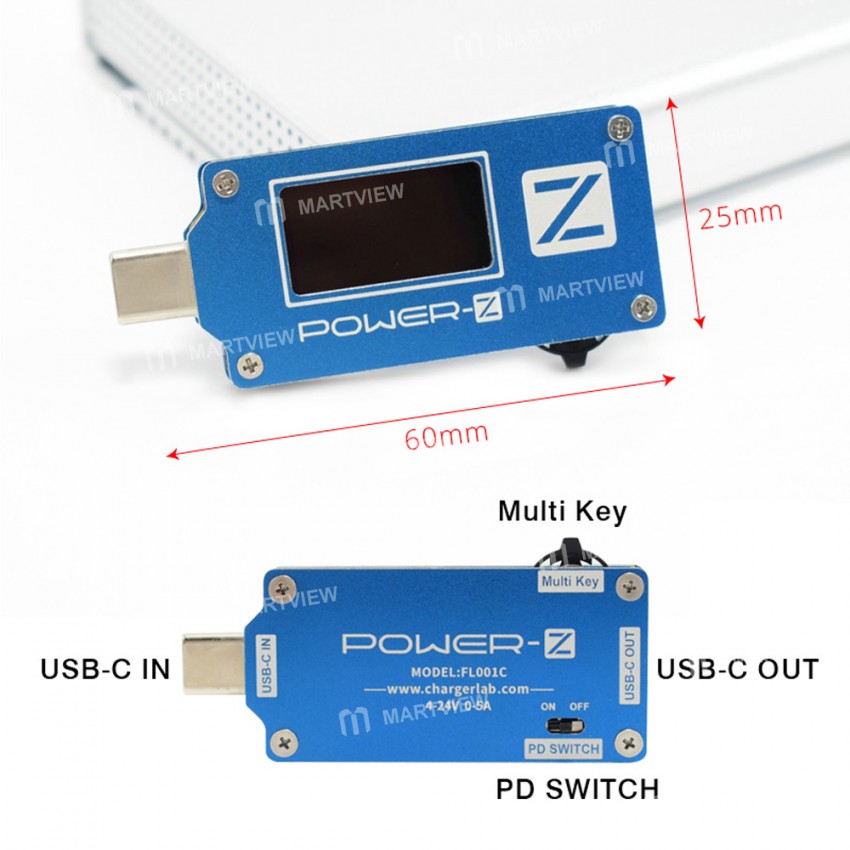 ChargerLAB Power-Z FL001C USB Type-C Tester Support PD2.0/PD3.0
