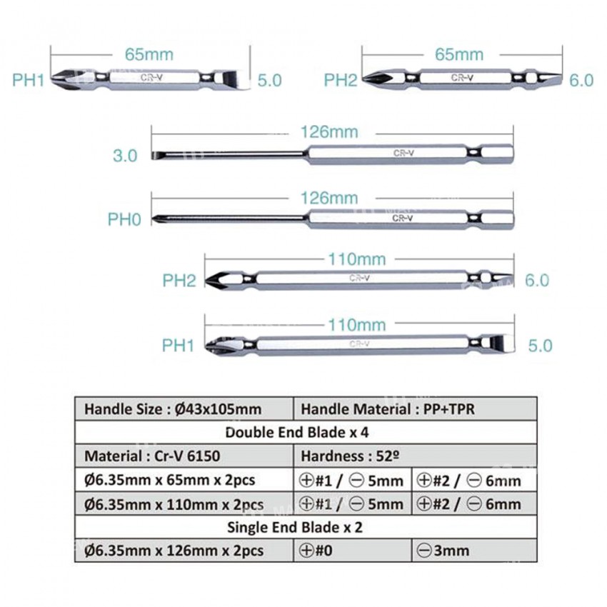Pro'sKit SD-9820 10-in-1 Multifunctional Removable Ratchet Screwdriver Set