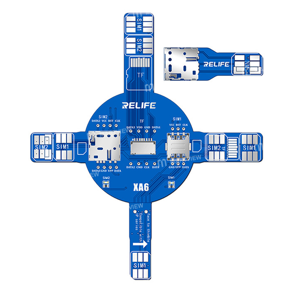 relife xa6-dual-card-signal-test-board-for-iphone-android-sim-tf-nm-card-reading-faults-1