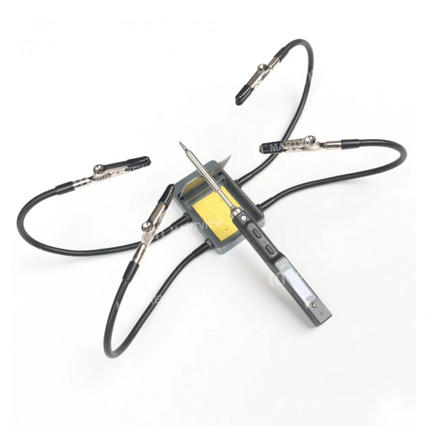 aluminum alloy-multi-function-soldering-iron-holder-with-four-auxiliary-arms-1