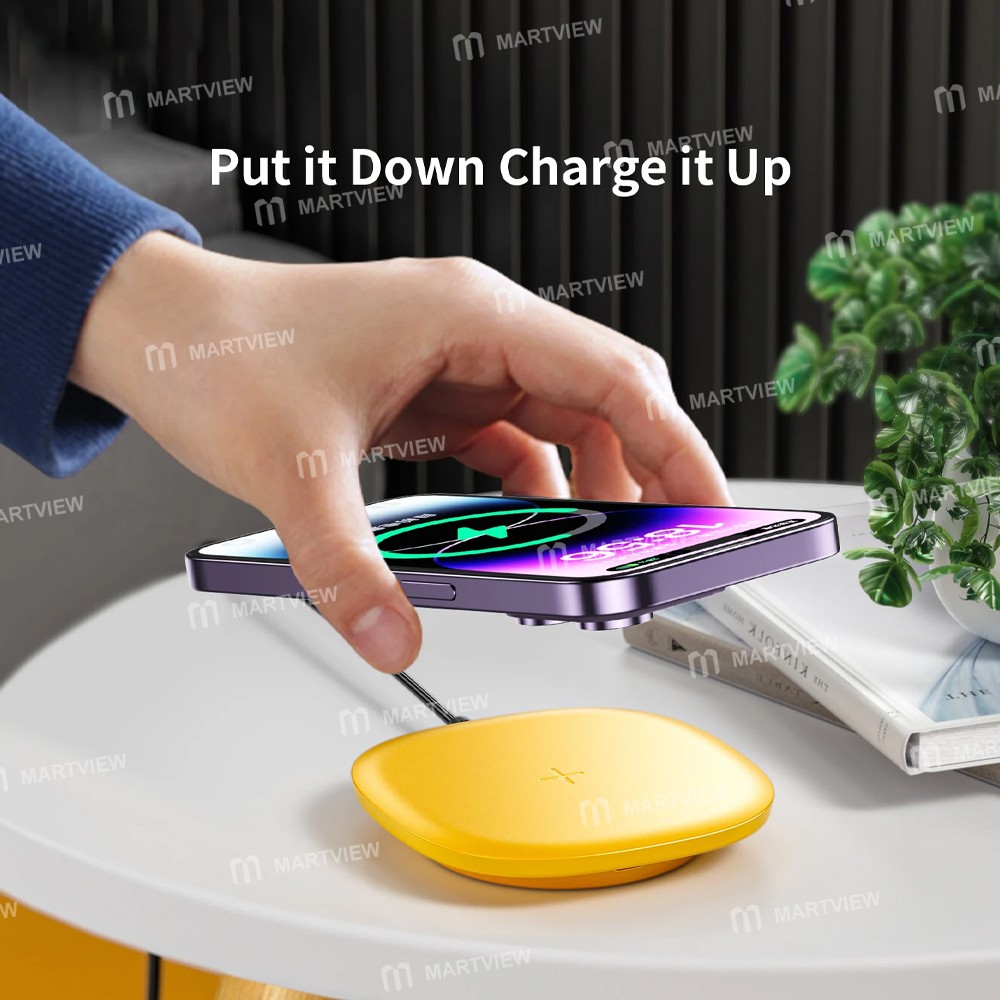 wp u165-15w-type-c-wireless-charger-pad-for-mobile-phones-airpod-3