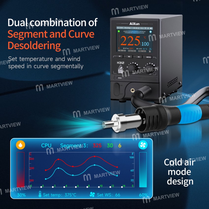 aixun h312-intelligent-internet-1400w-digital-display-hot-air-gun-bga-rework-station-8