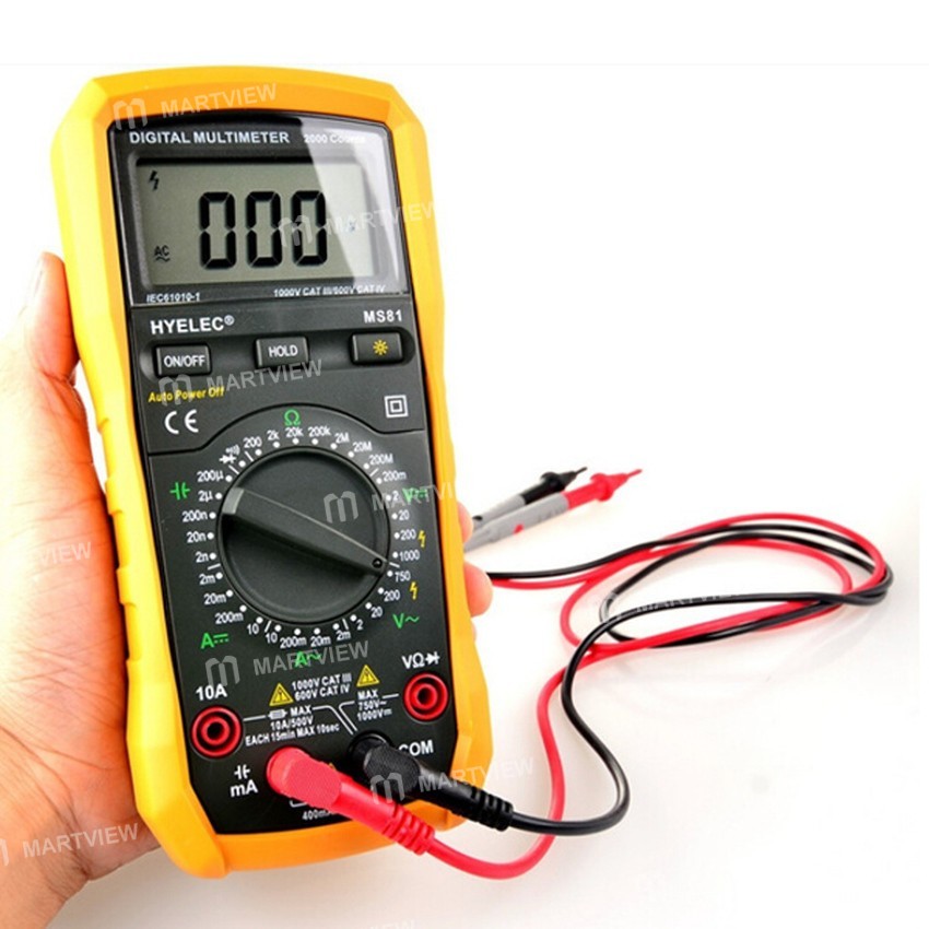 HYELEC MS81 DMM Digital Multimeters Capacitance Tester Voltage multimeter w/ Back light
