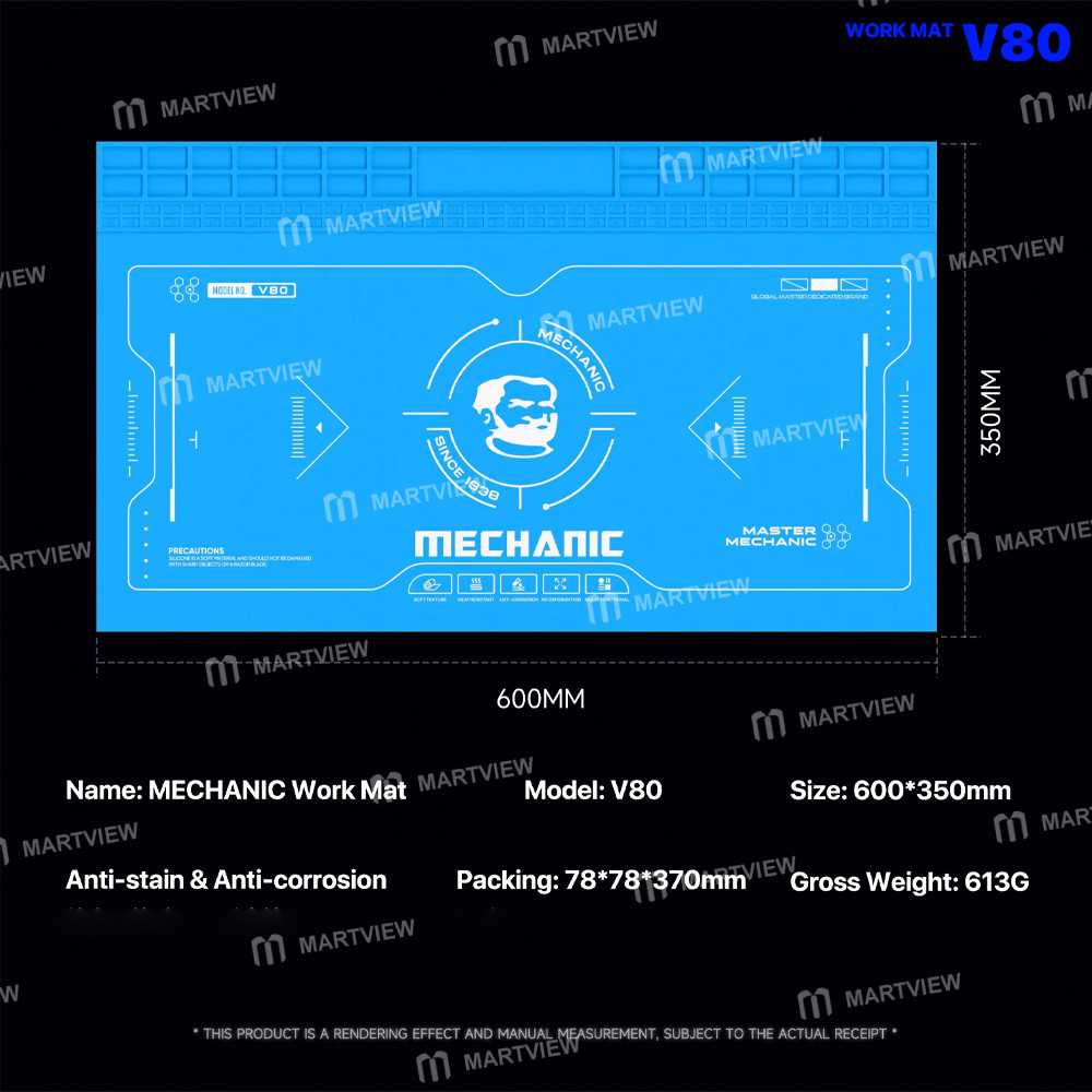 mechanic v80-35x60cm-heat-resistant-anti-corrosion-soldering-work-pad-with-parts-tray-8