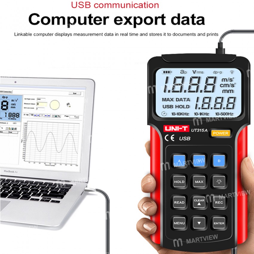 UNI-T UT315A Handheld Industrial Measuring Fault Digital Vibrometer
