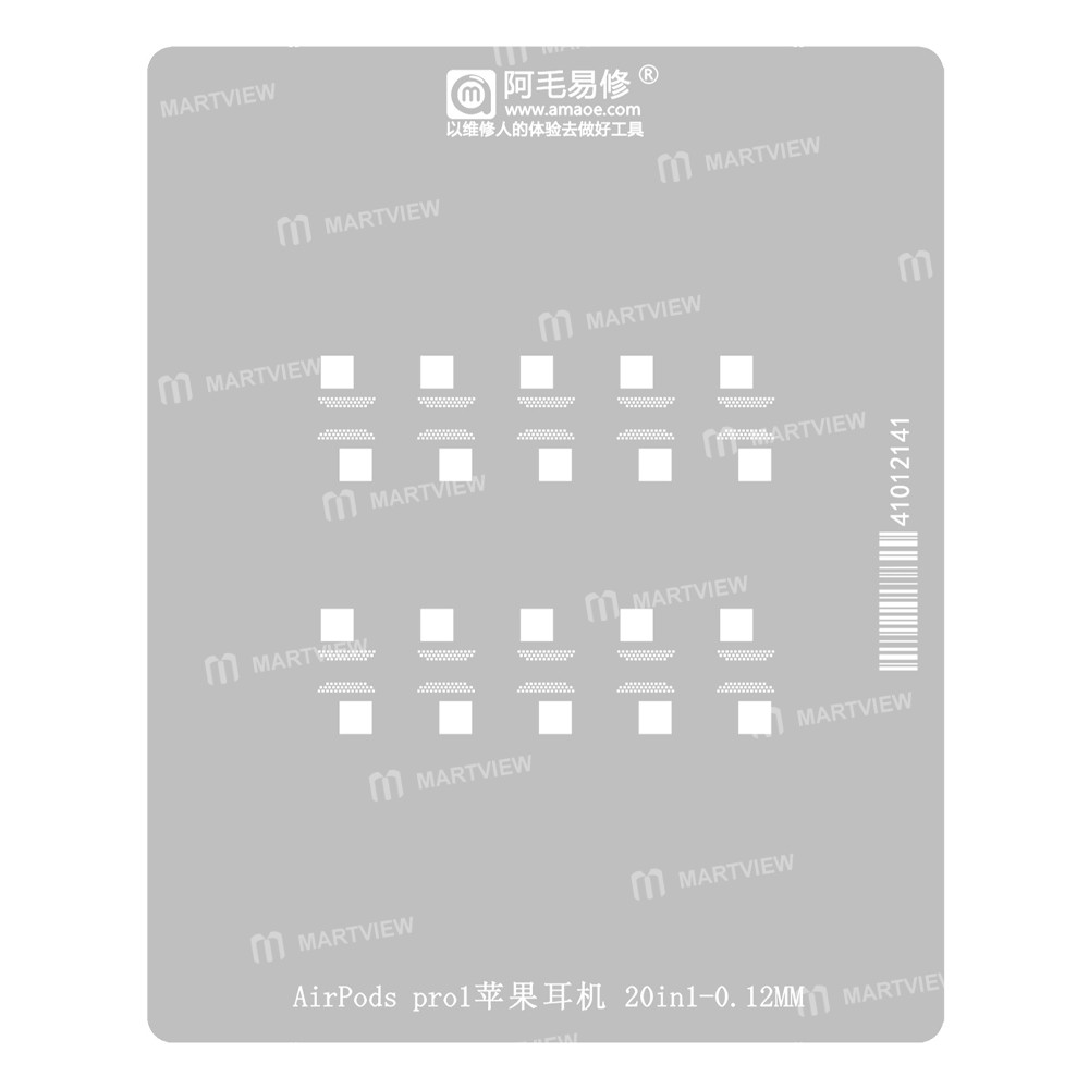 amaoe airpods-pro1-apple-headphones-20-in-1-bga-reballing-stencil-platform-3
