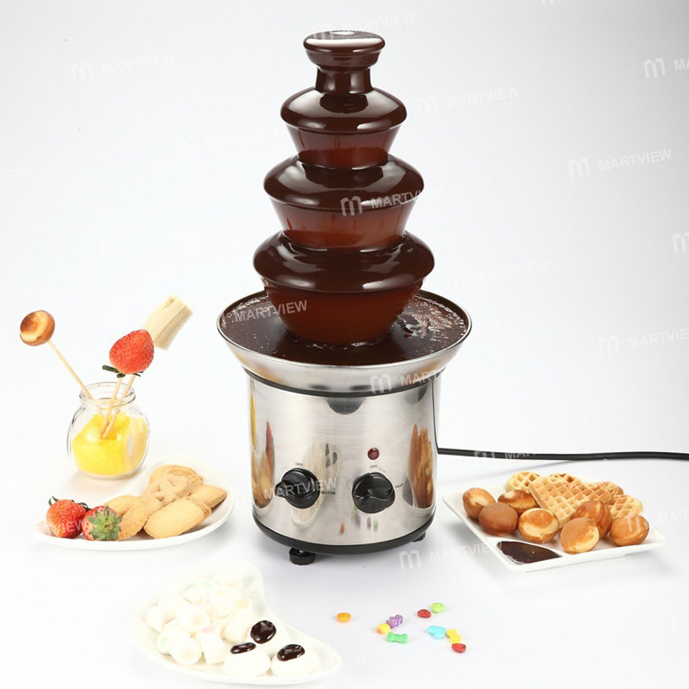 chocolate fountain-4-tier-electric-melting-machine-fondue-pot-set-07