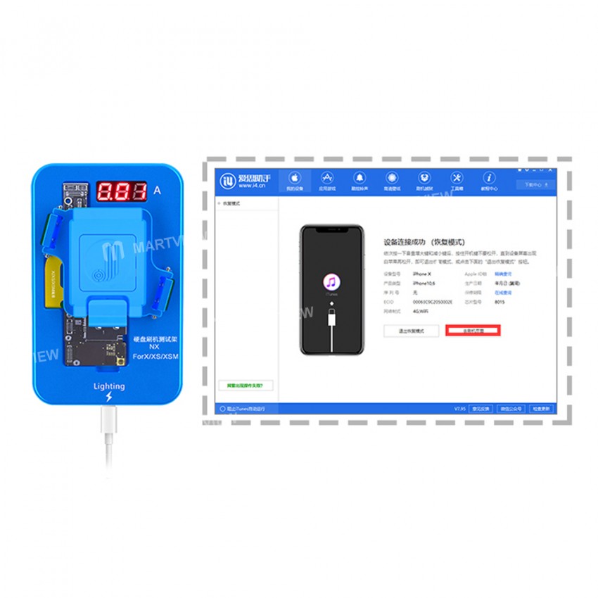 JC NX NAND Testing Fixture for iPhone X / Xs / Xs Max