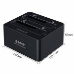 Orico 6629US3-C 2.5 / 3.5-inch SATA to USB 3.0 Double-bay Hard Drive Docking Station with Offline Cl