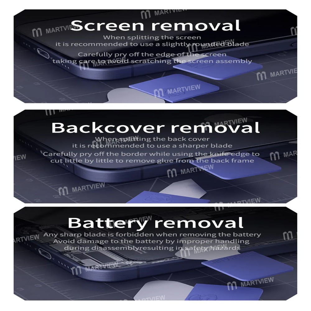 mechanic renying-009-9-in-1-ultra-thin-mobile-phone-dismounting-blades-set-8