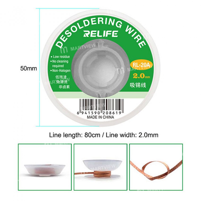 relife rl-20a-efficient-tin-removal-soldering-wire-for-pcb-welding-repair-4