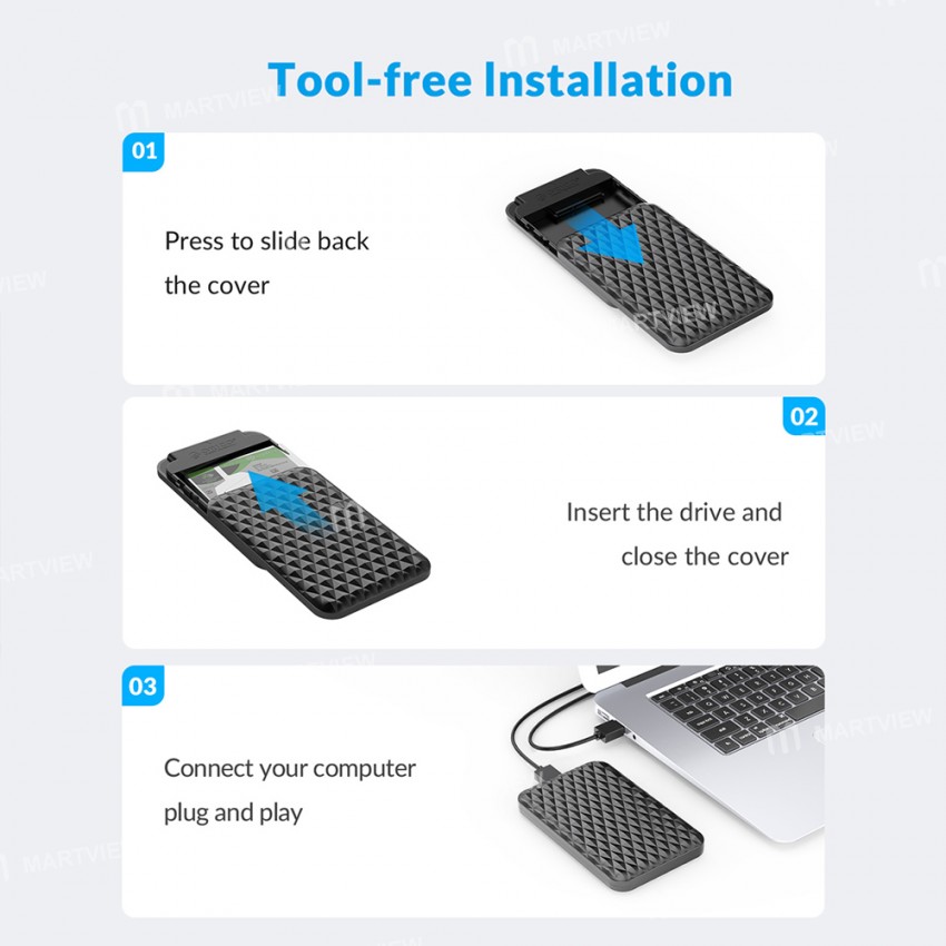 Orico 2.5-inch SATA to USB 3.0 External HDD Case