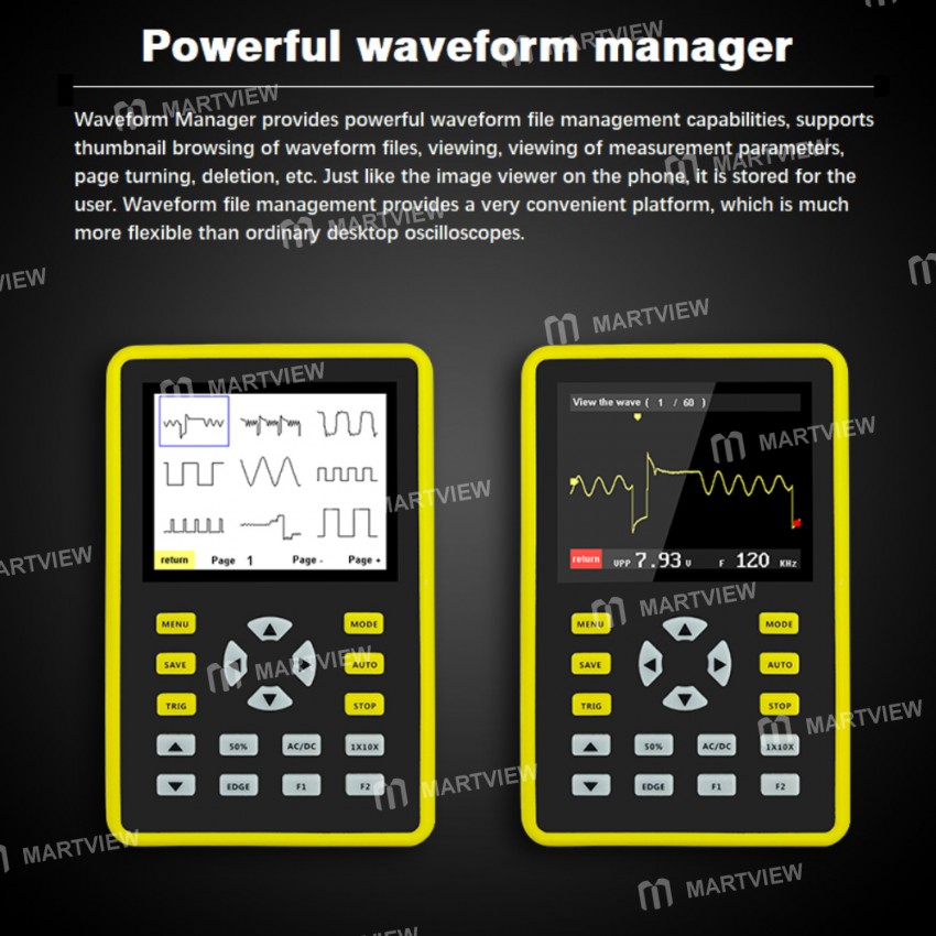 Fnirsi-5012H Portable Digital Oscilloscope 500MS / s Sampling Rate 100MHz Analog Bandwidth