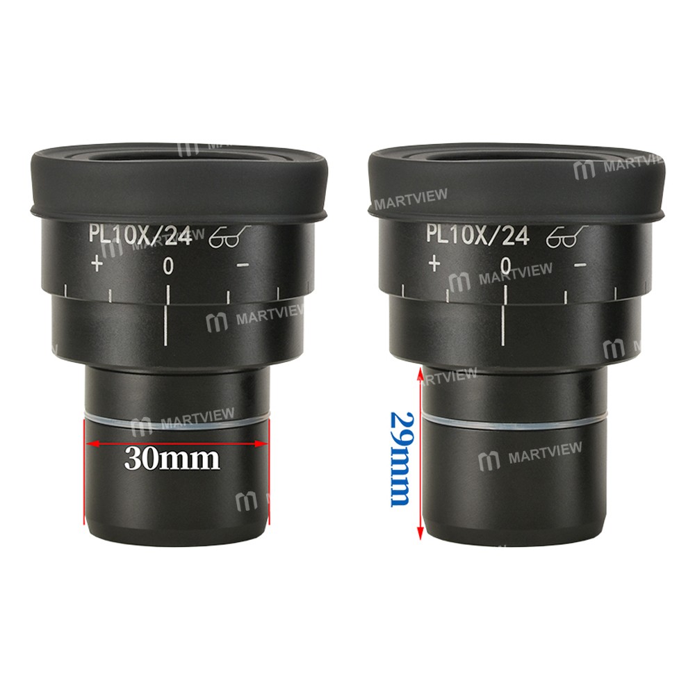 pl10x 24mm-high-eye-point-large-field-view-flat-field-microscope-eyepieces--30mm-mounting-interface-