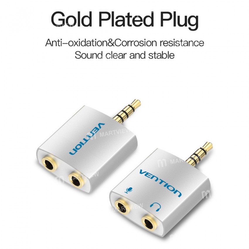 Vention Universal  Double Jack 3.5mm Audio Cable Splitter for Phone/Tablet/Laptop