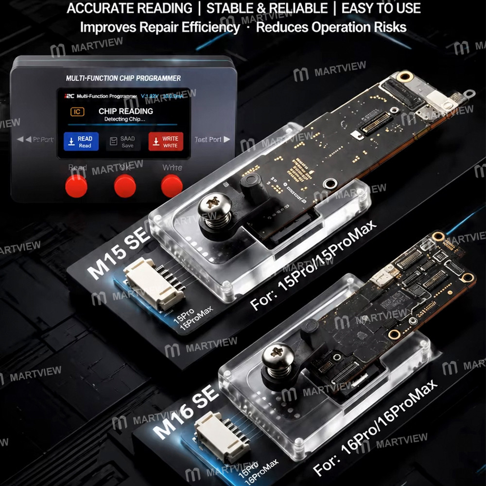 i2c m15se-m16se-snap-on-code-chip-reading-writing-fixture-for-iphone-15-16-2