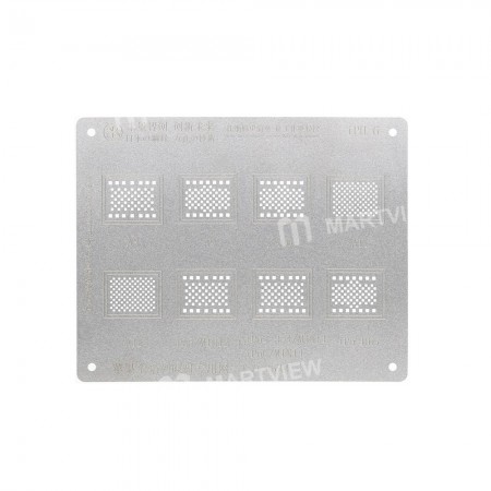 MiJing Multi-Function Hard Disk EMMC BGA Reballing Stencil Plant Tin Steel Net for iPhones iPads A12 A11 A10 A9 A8