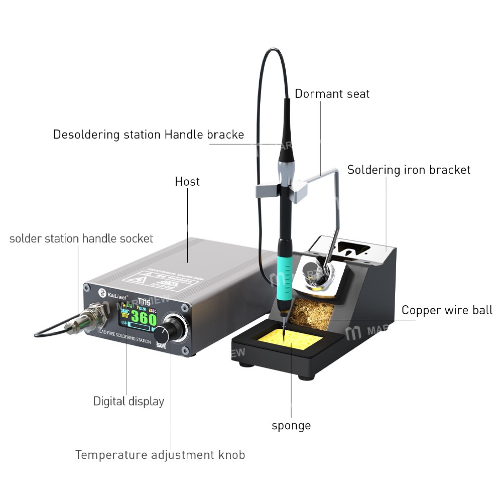 kailiwei t115-85w-intelligent-constant-temperature-professional-soldering-station-5