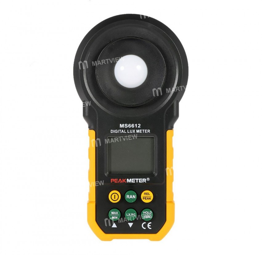 PEAKMETER MS6612 Digital Lux Meter Handheld Multifunction Meter for Light Illuminance Measuring