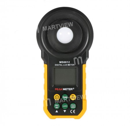 PEAKMETER MS6612 Digital Lux Meter Handheld Multifunction Meter for Light Illuminance Measuring