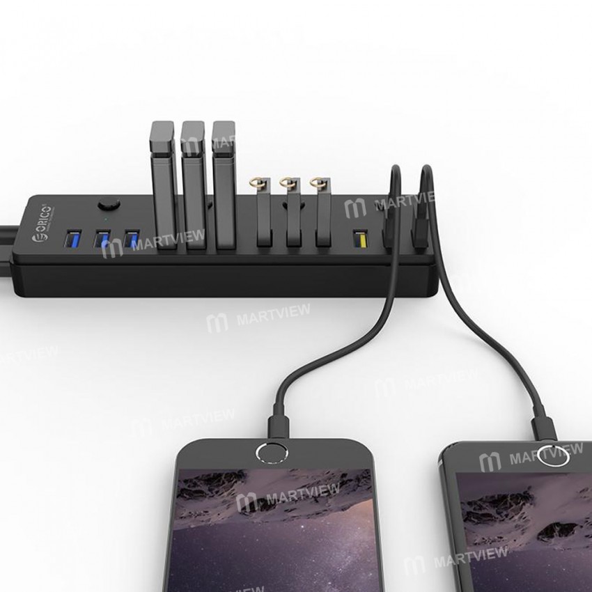 Orico P12-U3 12-Ports Industrial Grade USB 3.0 Hub with Independent Switch for PC Notebook