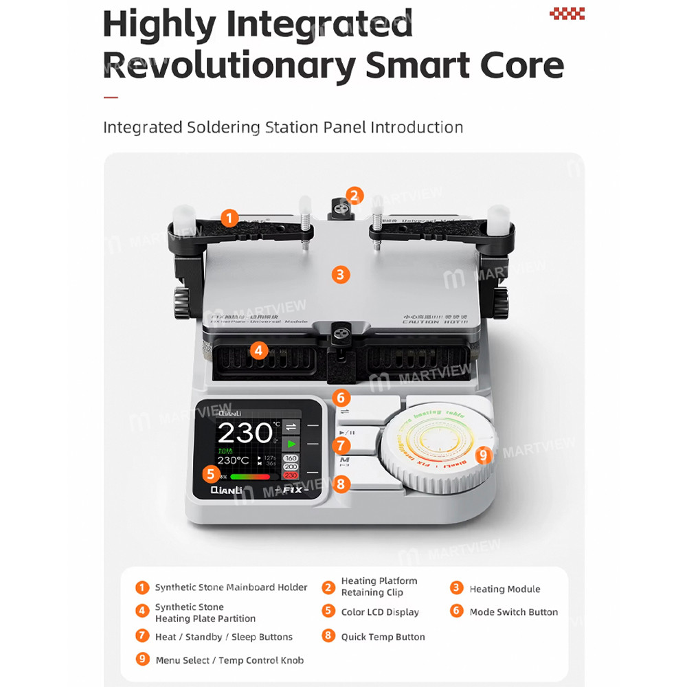 qianli f1x-smart-curved-heating-desoldering-platform-for-iphone-x-to-17pro-max-motherboard-layering-