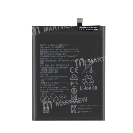 Batterie Remplacement 4000mAh Pour Huawei Mate 9, Mate 9 Pro, Y7/Y9 2019 – HB396689ECW