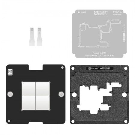 Amaoe 0.12mm Motherboard Middle Layer BGA Reballing Stencil Platform Set for Huawei Pocket 2