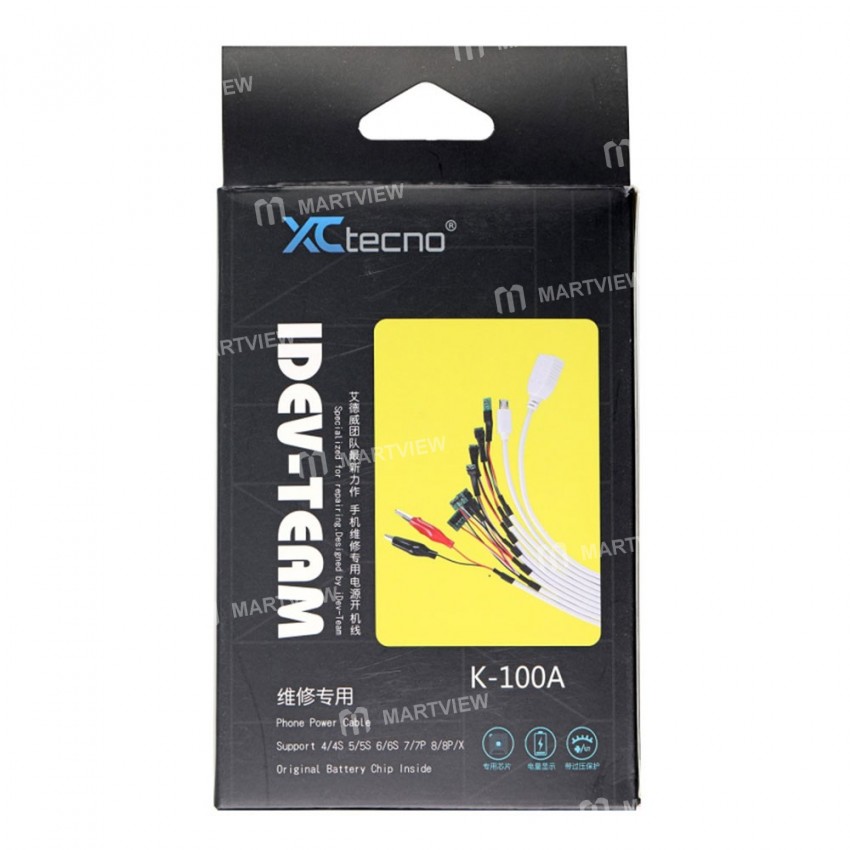K-100A Phone Power Line Repair Power with Original Battery Chip Inside for iPhone X / 8 Plus / 8 / 7