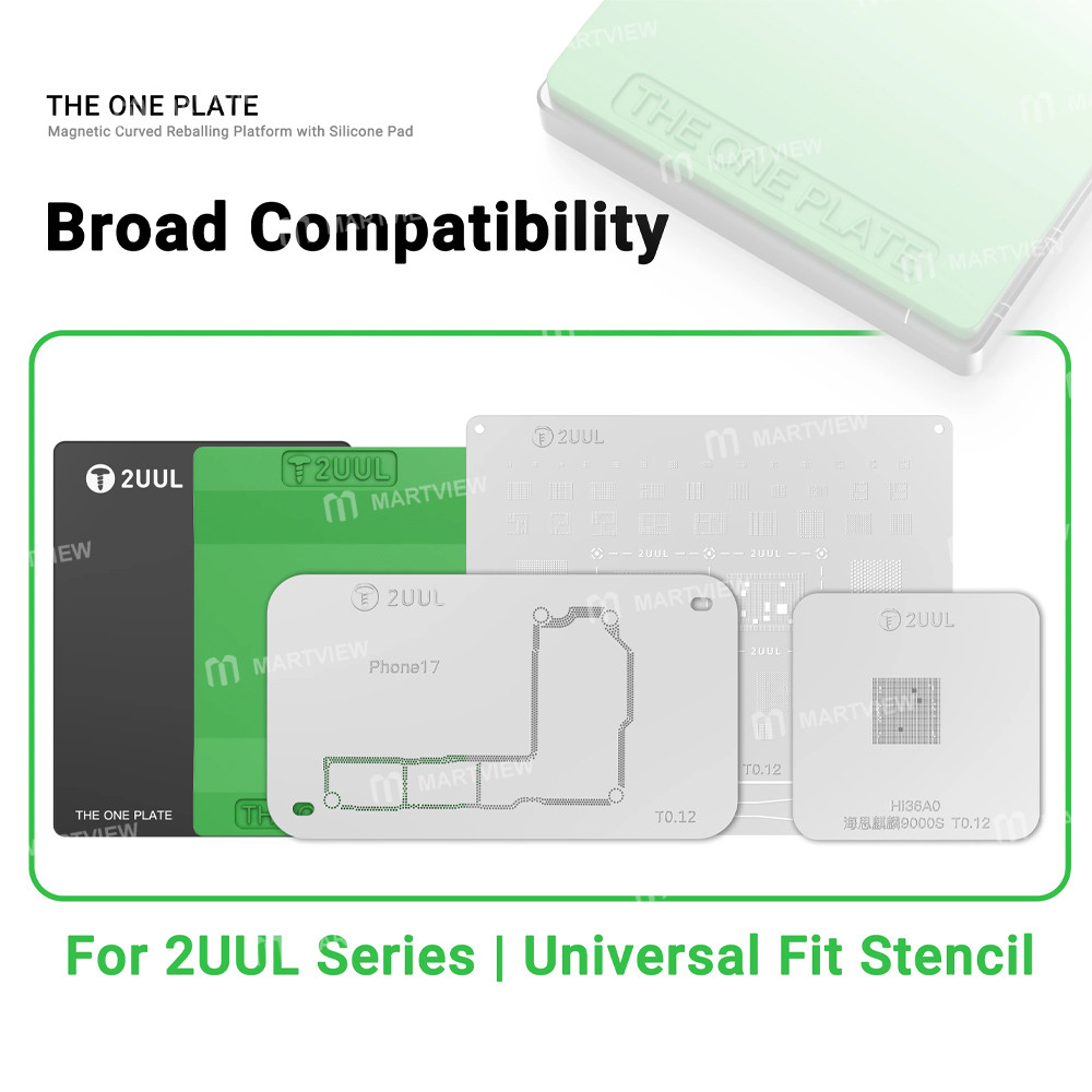 2uul bh12-the-one-plate-magnetic-curved-reballing-platform-with-silicone-pad-4