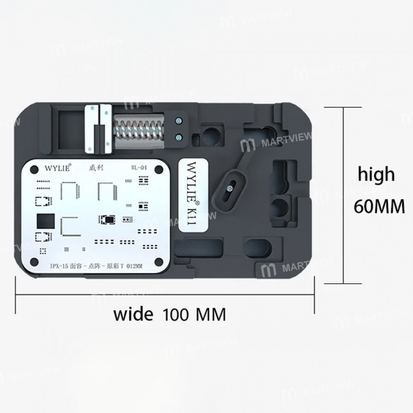 wylie k11-face-id-dot-matrix-calibrate-fixture-with-stencil-for-iphone-x-to-15pro-max-8