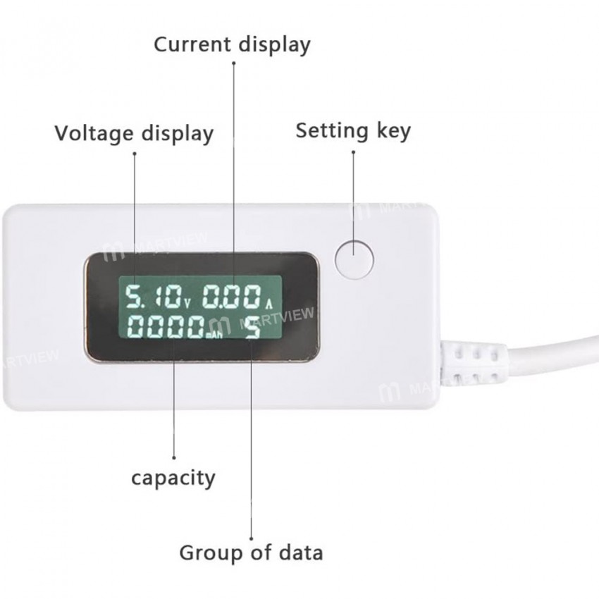 LCD Micro USB Tester Digital Voltmeter Ammeter DC Voltage Current Meter
