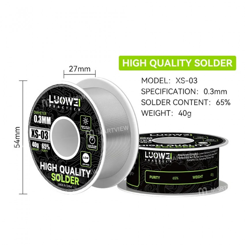 luowei 40g-high-purity-rosin-core-low-temperature-welding-tin-wire-9