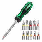 LAOA LA620010 10-in-1 Multifunction S2 Steel Ratchet Screwdriver Set