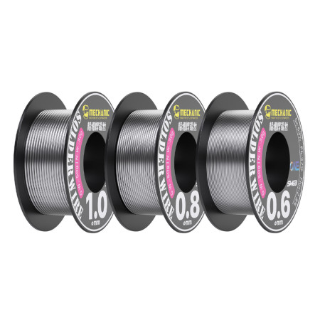 Mechanic ONE Series SW63 50g High-Purity No-Clean Low-Odor Precision Lead-Based Solder Wire - 3Pcs