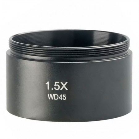1.5X WD45 Auxiliary Objective Lens Threaded 48mm for Stereo Zoom Microscope