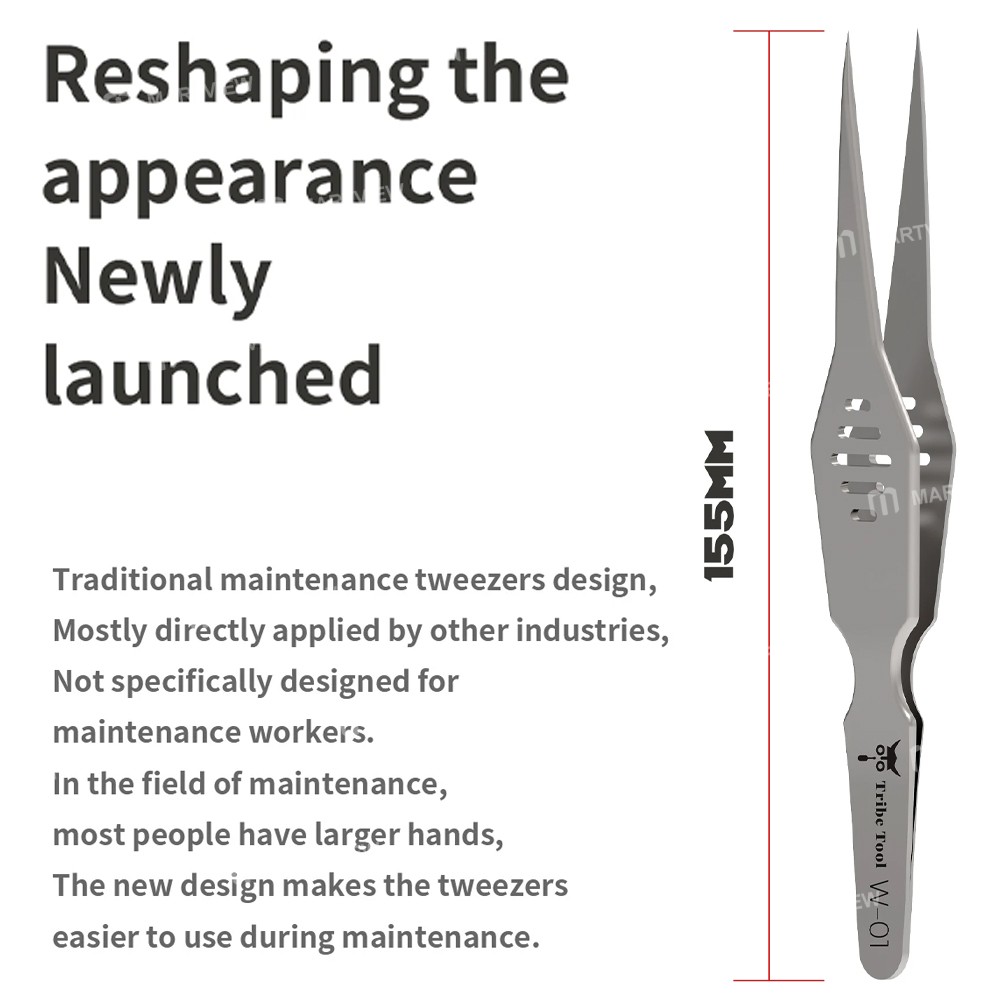 tribe tool-w-01-high-precision-stainless-steel-extra-hard-fine-pointed-wide-body-tweezers-5