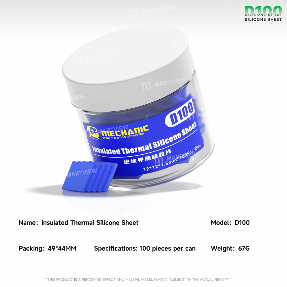mechanic d100-insulated-thermal-silicone-sheet-for-motherboard-chip--100pcs-7