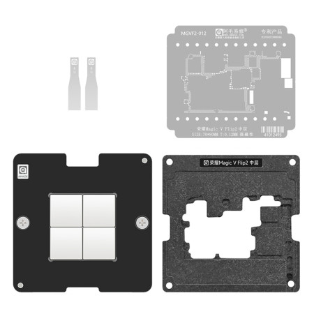 Amaoe Middle Layer BGA Reballing Stencil Tin Planting Platform Set for Honor Magic V Flip 2