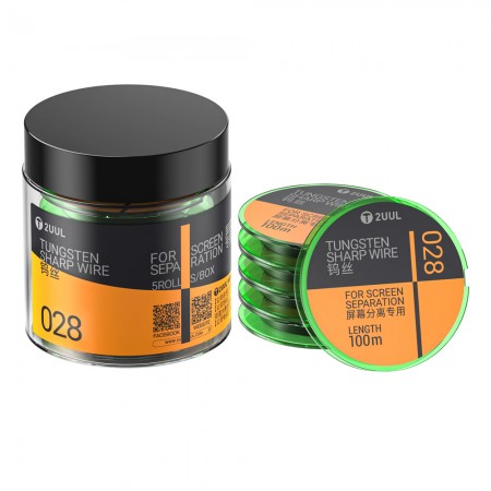 2uul WS-028 0.028mm Tungsten Sharp Diamond Wire for Screen Separation - 100M