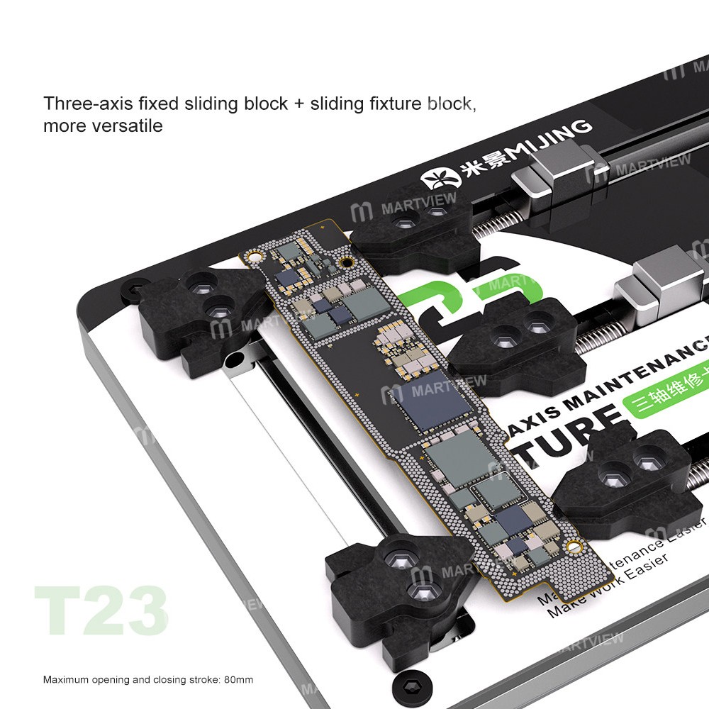 mijing t23-three-axis-toughened-insulated-glass-mainboard-pcb-maintenance-fixture-5