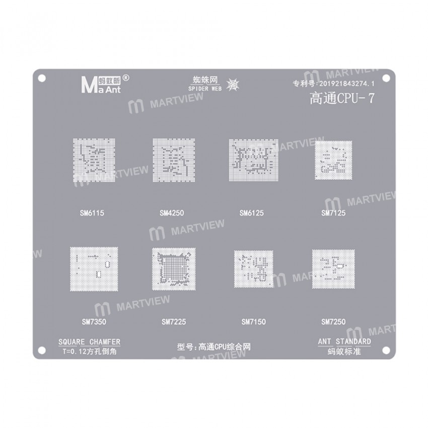 MaAnt 0.12mm High-quality Chip Qualcomm CPU Full-chip Series BGA Reballing Stencil