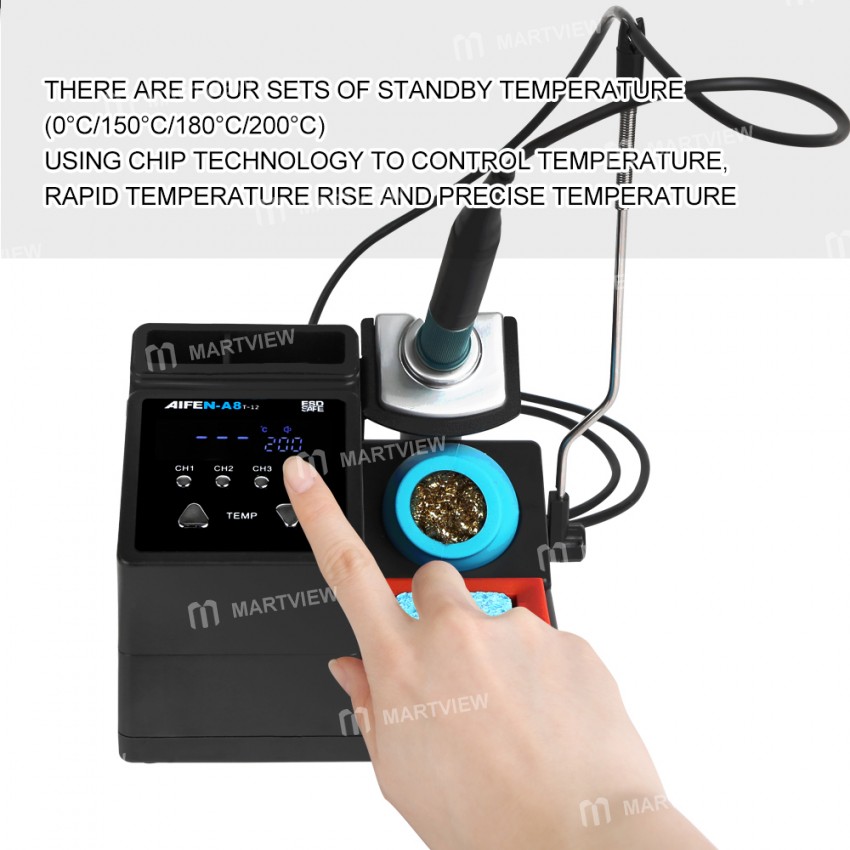 Aifen A8 75W Electronic Welding iron Digital Display Soldering Station with T12 Handle