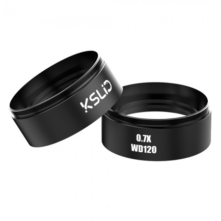 Kslid 0.7X WD120 Coated Auxiliary Microscope Lens for Stereo Zoom Microscope