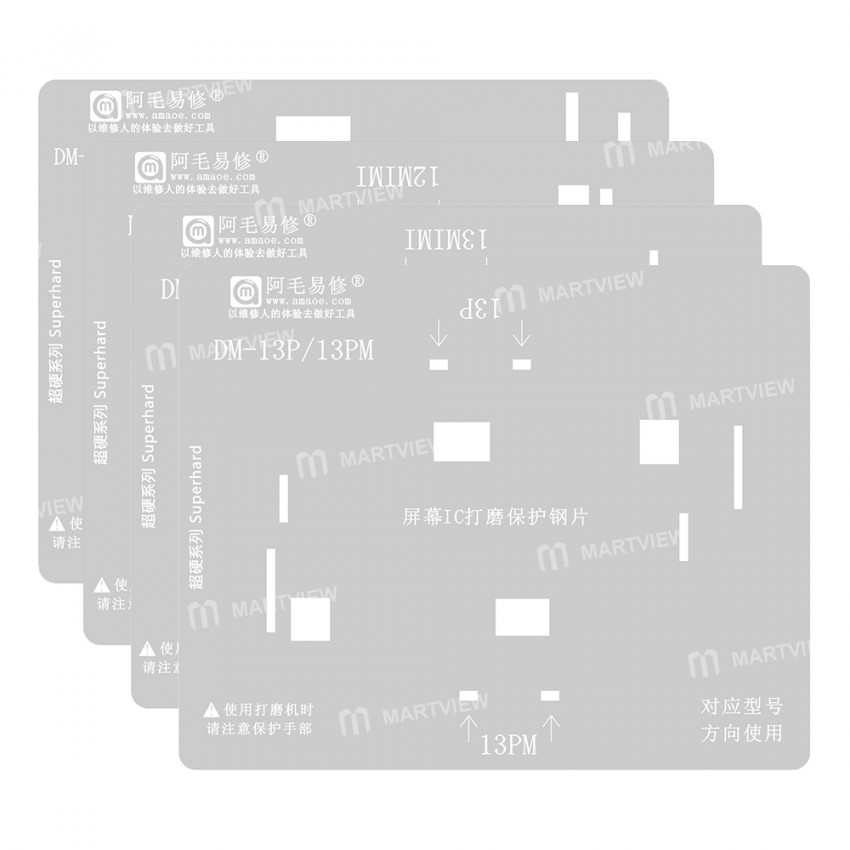 Amaoe DM Series Screen IC Polishing Protection BGA Reballing Stencil for iPhone 11 to 13 Pro Max