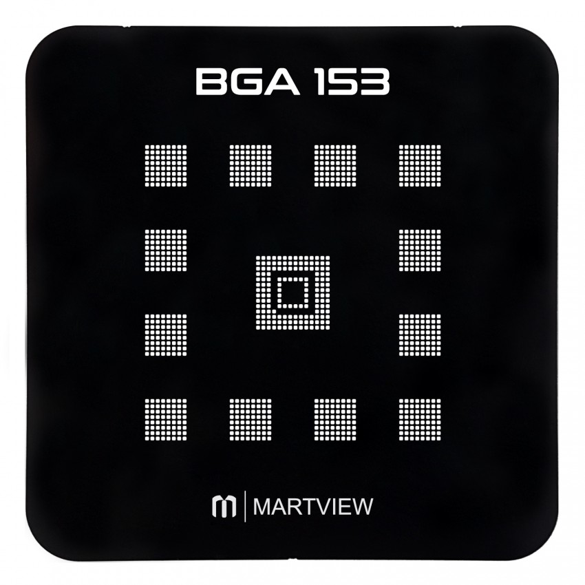 Martview EMMC / EMCP / UFS BGA153 Black Reballing Stencil Tin Net