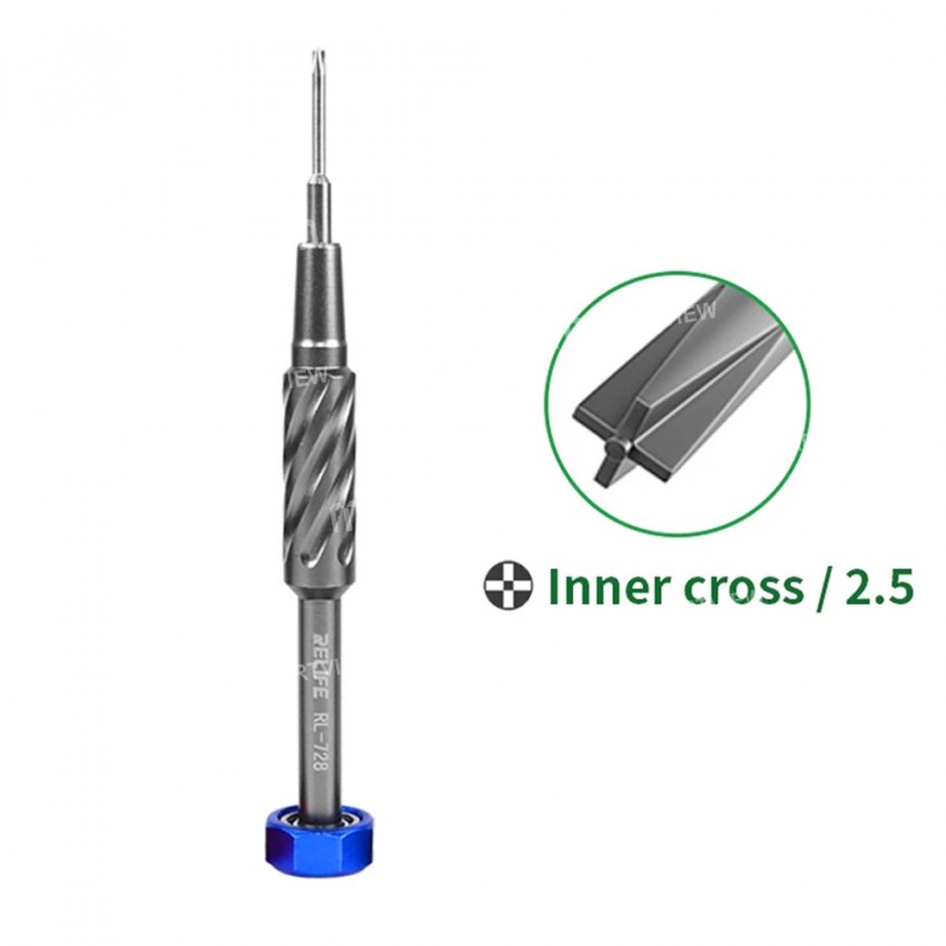 Relife RL-728 2D Strong Magnetic Extra Hard Anti-slip Screwdriver for Phone Repair